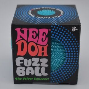 NeeDoh Fuzz Ball The Velvet Squeeze Squishy Fun Sensory Toy Blue Schylling NEW